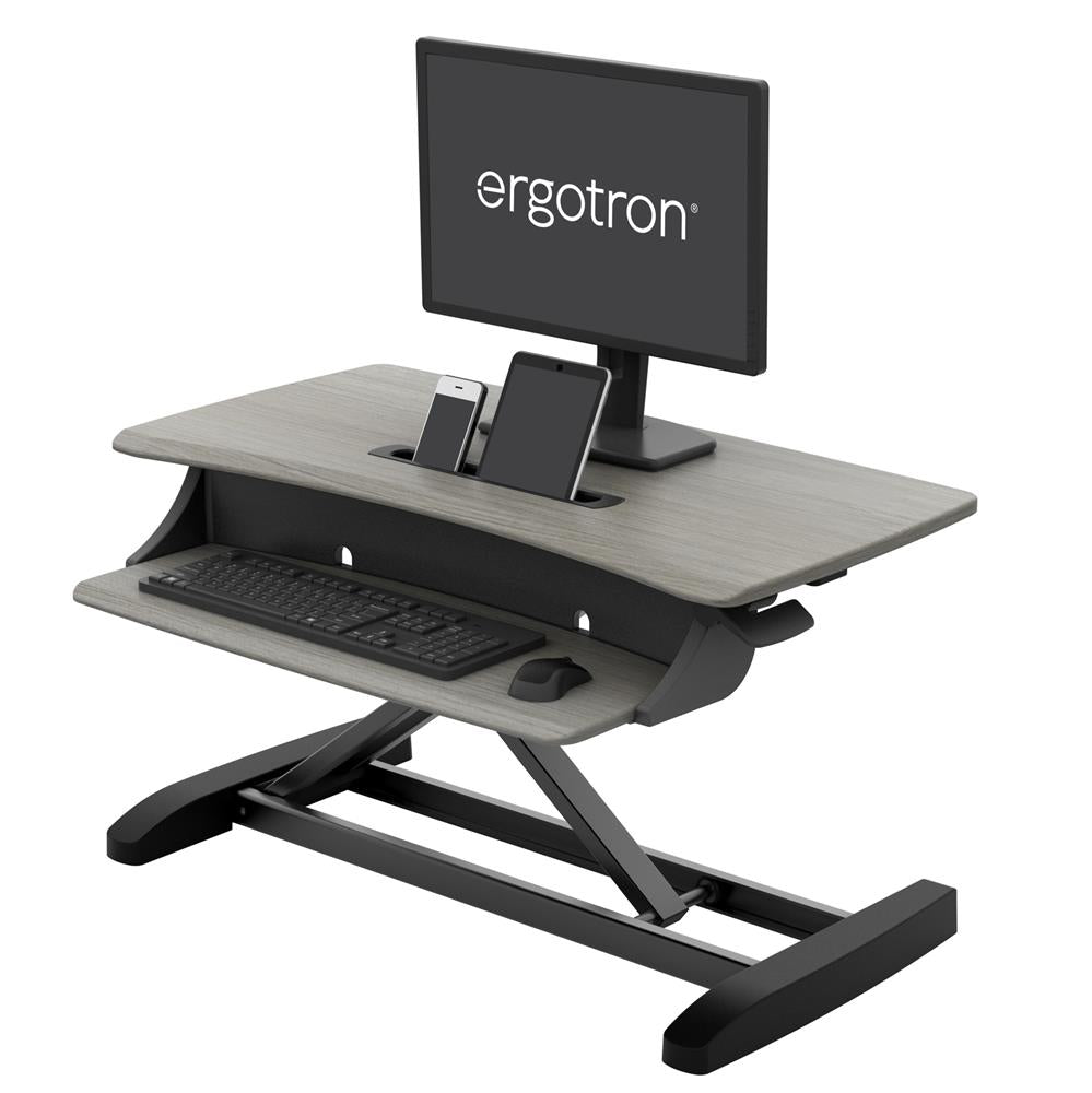 Ergotron WorkFit-Z Mini, Standing Desk Workstation | 33-458-917 Monitor Arm Desk Mount Ergotron