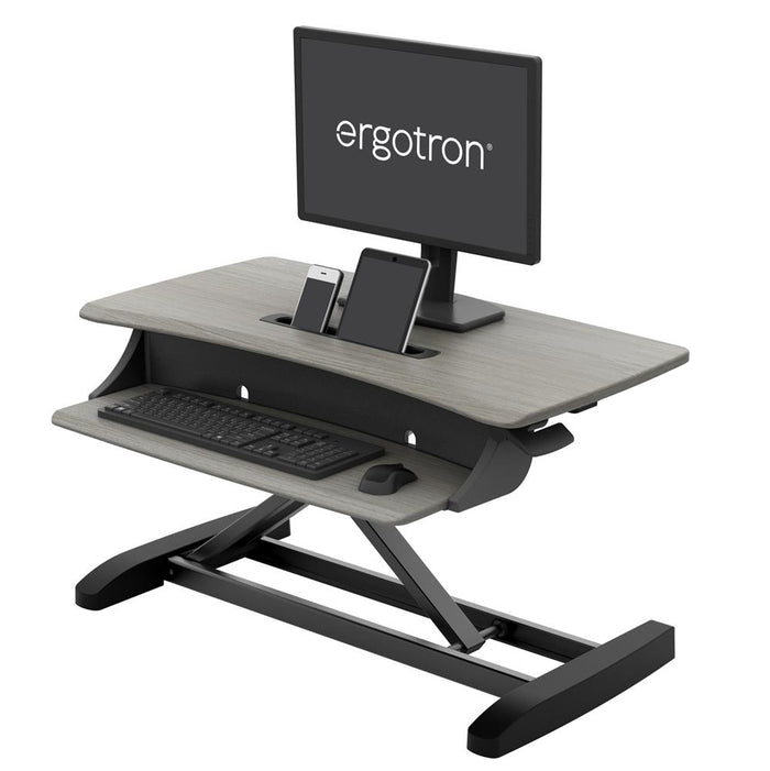 Ergotron WorkFit-Z Mini, Standing Desk Workstation | 33-458-917 Monitor Arm Desk Mount Ergotron