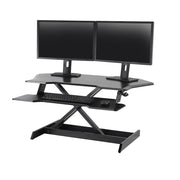 Ergotron 33-468-921 WorkFit Corner Standing Desk Converter | Sit-Stand Desk Workstation Monitor Arm Desk Mount Ergotron