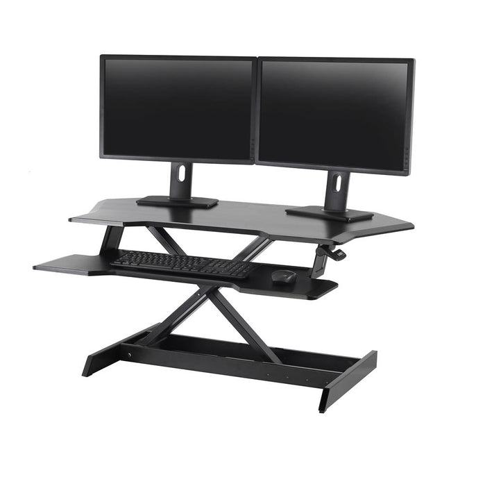 Ergotron 33-468-921 WorkFit Corner Standing Desk Converter | Sit-Stand Desk Workstation