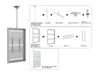 Multibrackets M Pro Series Enclosure 55" Ceiling Medium White Signage Display Enclosures Multibrackets