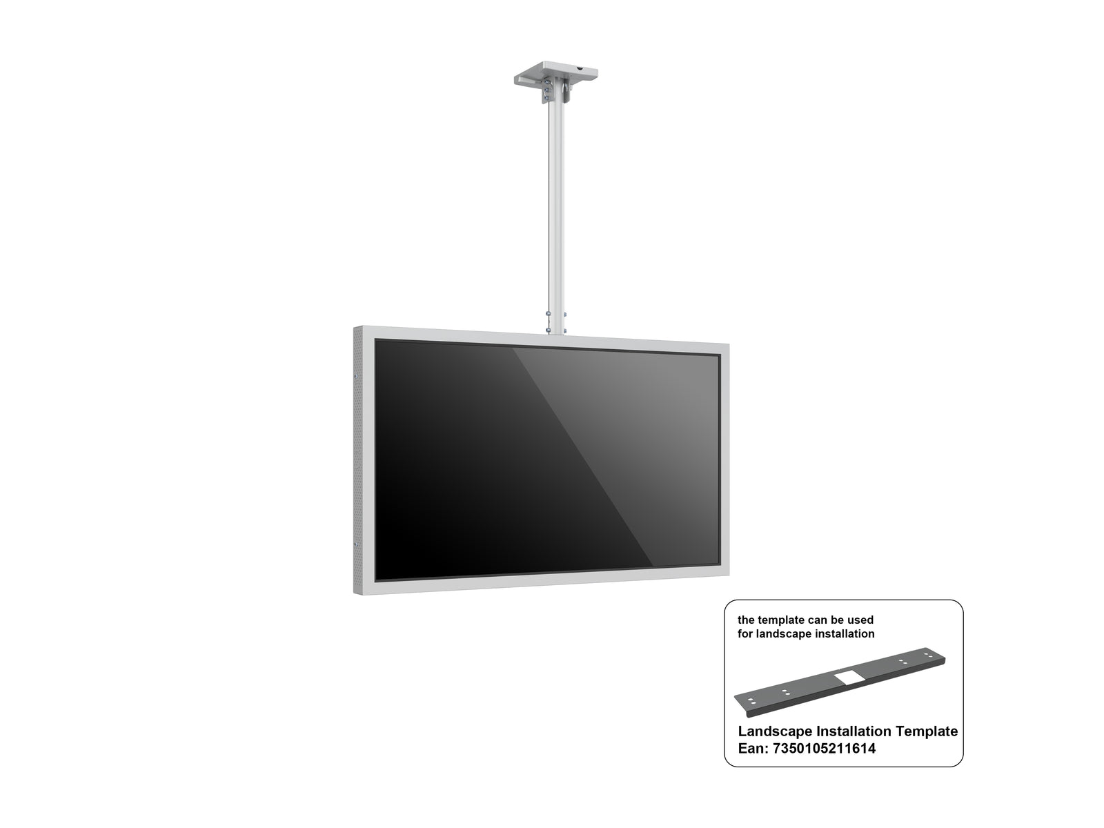 Multibrackets M Pro Series Enclosure 55" Ceiling Medium White Signage Display Enclosures Multibrackets