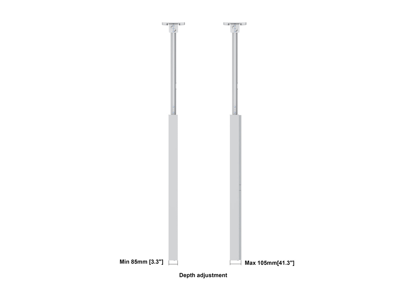 Multibrackets M Pro Series Enclosure 55" Ceiling Medium White Signage Display Enclosures Multibrackets