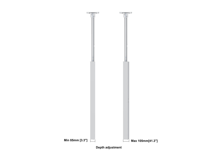 Multibrackets M Pro Series Enclosure 55" Ceiling Medium White Signage Display Enclosures Multibrackets