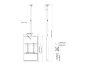 Multibrackets M Pro Series Enclosure 55" Ceiling Medium White Signage Display Enclosures Multibrackets