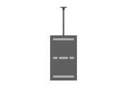 Multibrackets M Pro Series Enclosure 55" Ceiling Medium Black Signage Display Enclosures Multibrackets