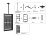 Multibrackets M Pro Series Enclosure 55" Ceiling Medium Black Signage Display Enclosures Multibrackets