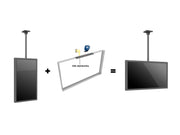 Multibrackets M Pro Series Enclosure 55" Ceiling Medium Black Signage Display Enclosures Multibrackets