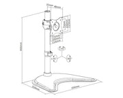 Multibrackets 15" - 27" M Deskstand Basic Single Mounting Kit Monitor Arm Desk Mount Multibrackets