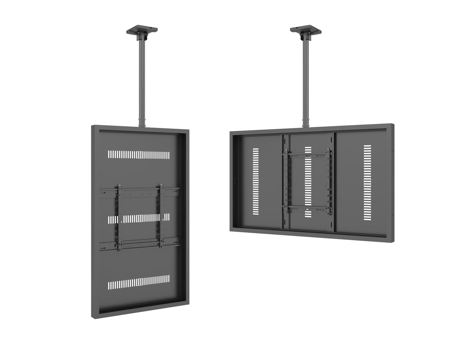 Multibrackets M Pro Series Enclosure 65" Ceiling Medium Black Signage Display Enclosures Multibrackets