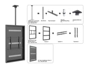 Multibrackets M Pro Series Enclosure 65" Ceiling Medium Black Signage Display Enclosures Multibrackets