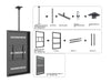 Multibrackets M Pro Series Enclosure 65" Ceiling Medium Black Signage Display Enclosures Multibrackets