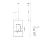 Multibrackets M Pro Series Enclosure 65" Ceiling Medium Black Signage Display Enclosures Multibrackets