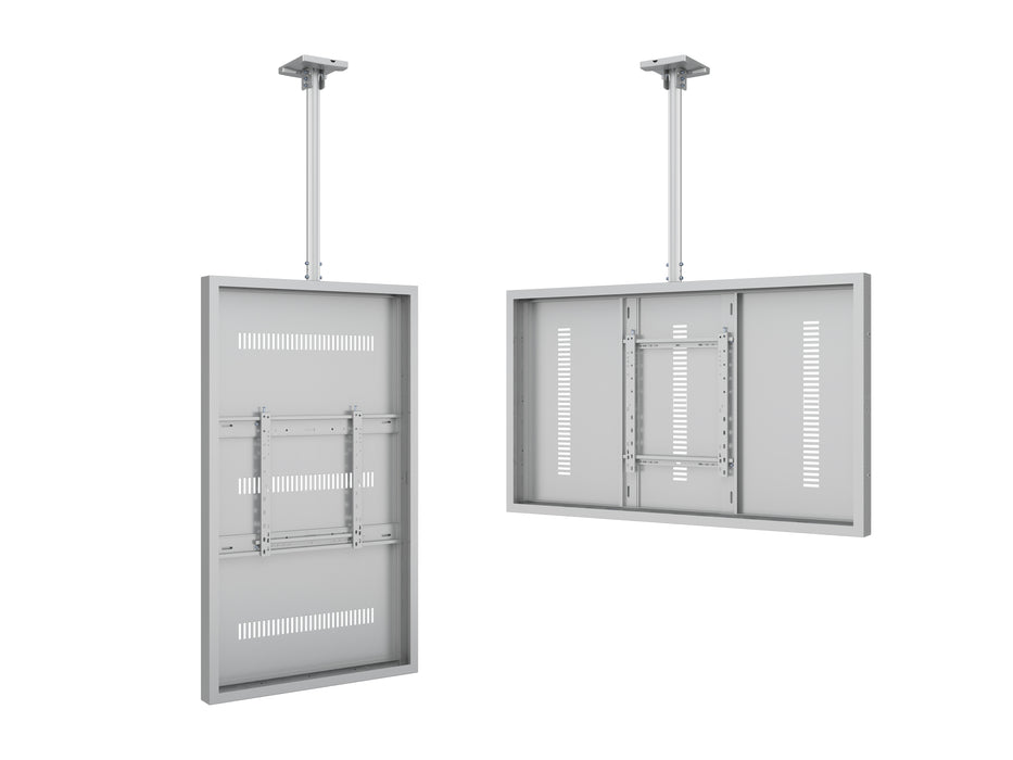 Multibrackets M Pro Series Enclosure 65" Ceiling Medium White Signage Display Enclosures Multibrackets