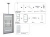 Multibrackets M Pro Series Enclosure 65" Ceiling Medium White Signage Display Enclosures Multibrackets