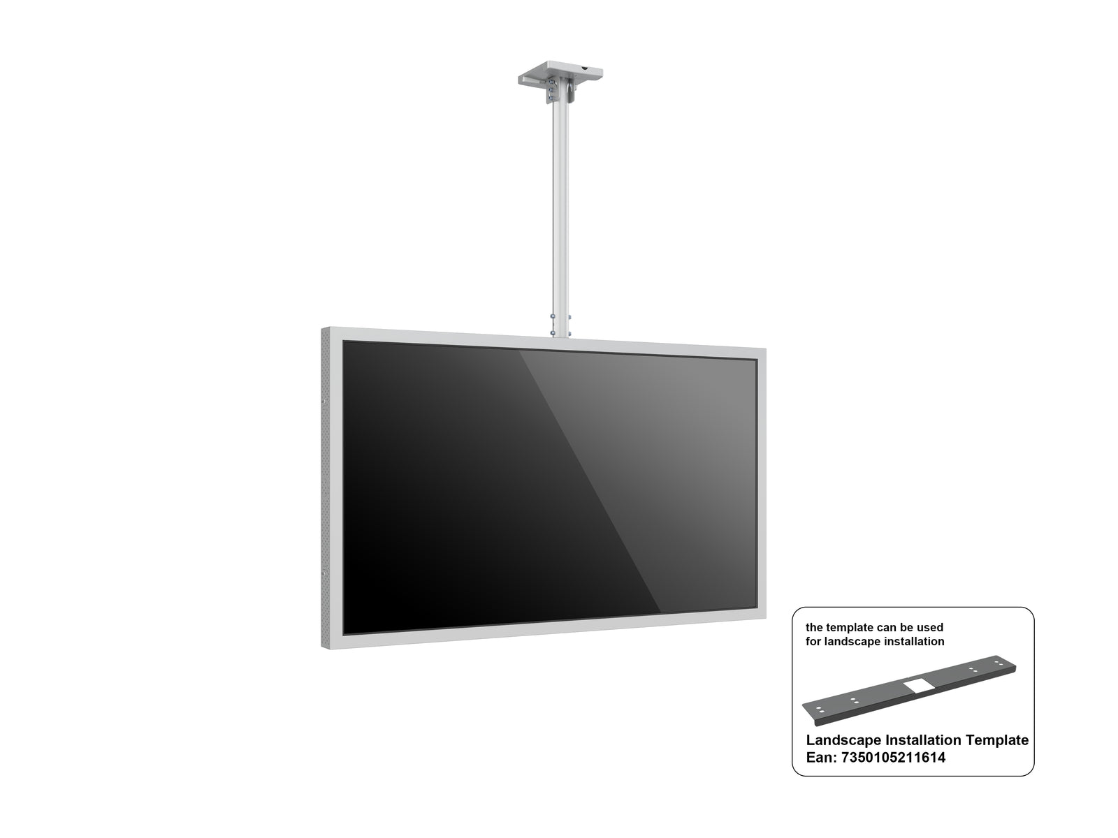 Multibrackets M Pro Series Enclosure 65" Ceiling Medium White Signage Display Enclosures Multibrackets