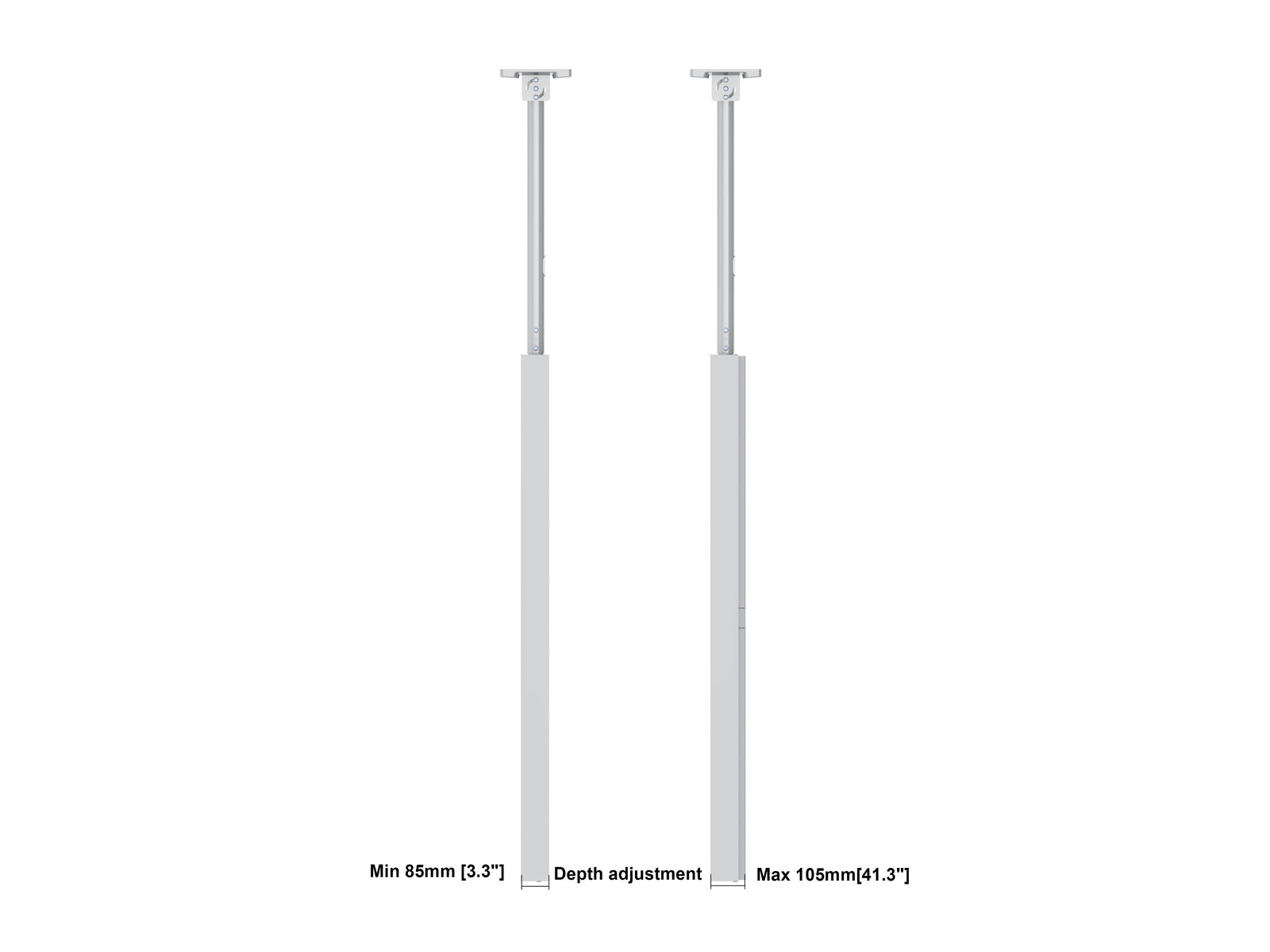 Multibrackets M Pro Series Enclosure 65" Ceiling Medium White Signage Display Enclosures Multibrackets