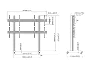 Multibrackets M Pro Series Video Wall Stand 2x2 - (43"-65") Floor Stand Multibrackets