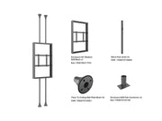 Multibrackets M Pro Series Enclosure 65" Floor to Ceiling Mount B2B Medium - 3m Lenght Signage Display Enclosures Multibrackets