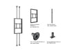 Multibrackets M Pro Series Enclosure 65" Floor to Ceiling Mount B2B Medium - 3m Lenght Signage Display Enclosures Multibrackets