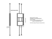 Multibrackets M Pro Series Enclosure 65" Floor to Ceiling Mount B2B Medium - 3m Lenght Signage Display Enclosures Multibrackets
