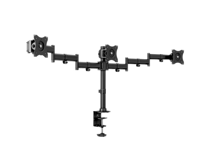 Multibrackets M Deskmount Basic Triple Monitor Desk Mount - 15"-27" Screens Monitor Arm Desk Mount Multibrackets