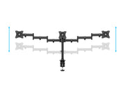 Multibrackets M Deskmount Basic Triple Monitor Desk Mount - 15"-27" Screens Monitor Arm Desk Mount Multibrackets