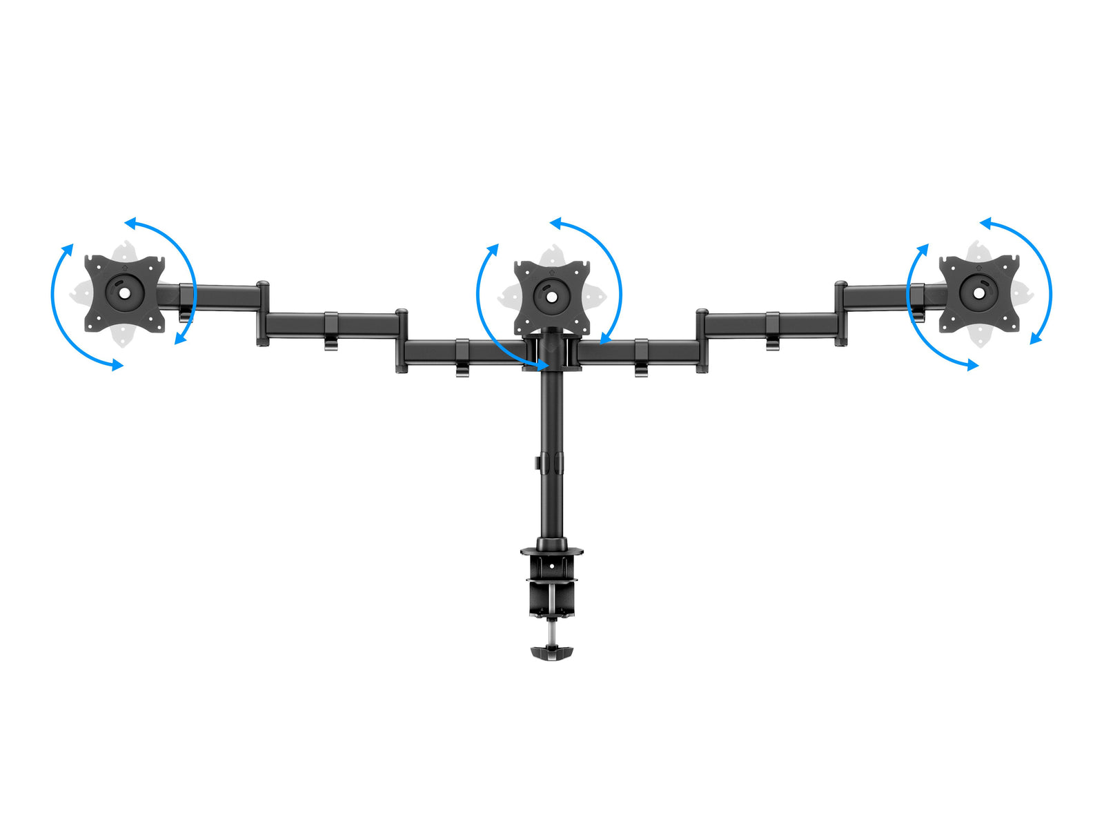 Multibrackets M Deskmount Basic Triple Monitor Desk Mount - 15"-27" Screens Monitor Arm Desk Mount Multibrackets