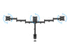 Multibrackets M Deskmount Basic Triple Monitor Desk Mount - 15"-27" Screens Monitor Arm Desk Mount Multibrackets