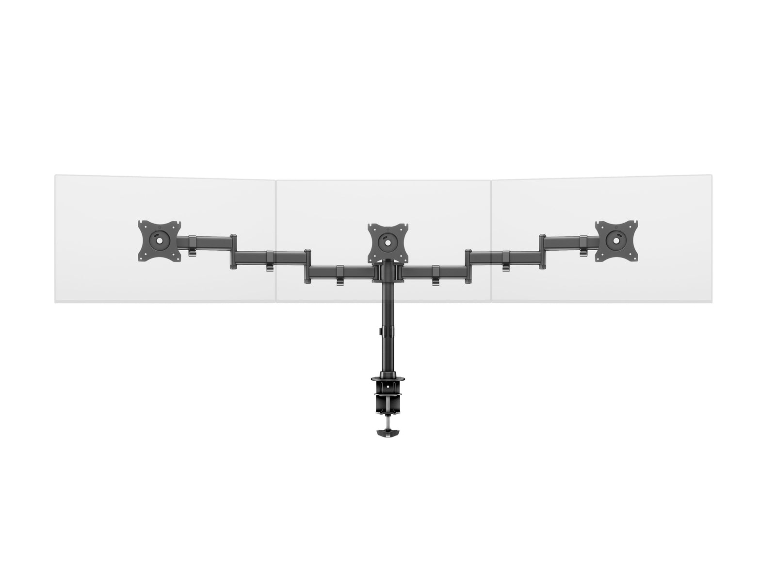 Multibrackets M Deskmount Basic Triple Monitor Desk Mount - 15"-27" Screens Monitor Arm Desk Mount Multibrackets