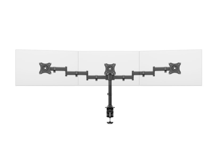 Multibrackets M Deskmount Basic Triple Monitor Desk Mount - 15"-27" Screens Monitor Arm Desk Mount Multibrackets