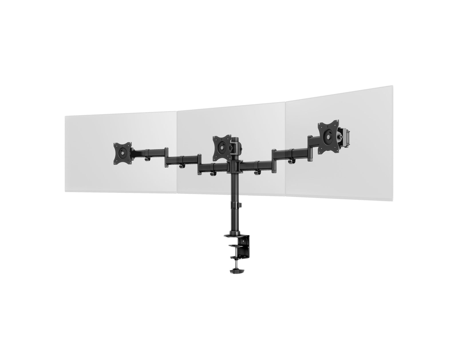 Multibrackets M Deskmount Basic Triple Monitor Desk Mount - 15"-27" Screens Monitor Arm Desk Mount Multibrackets
