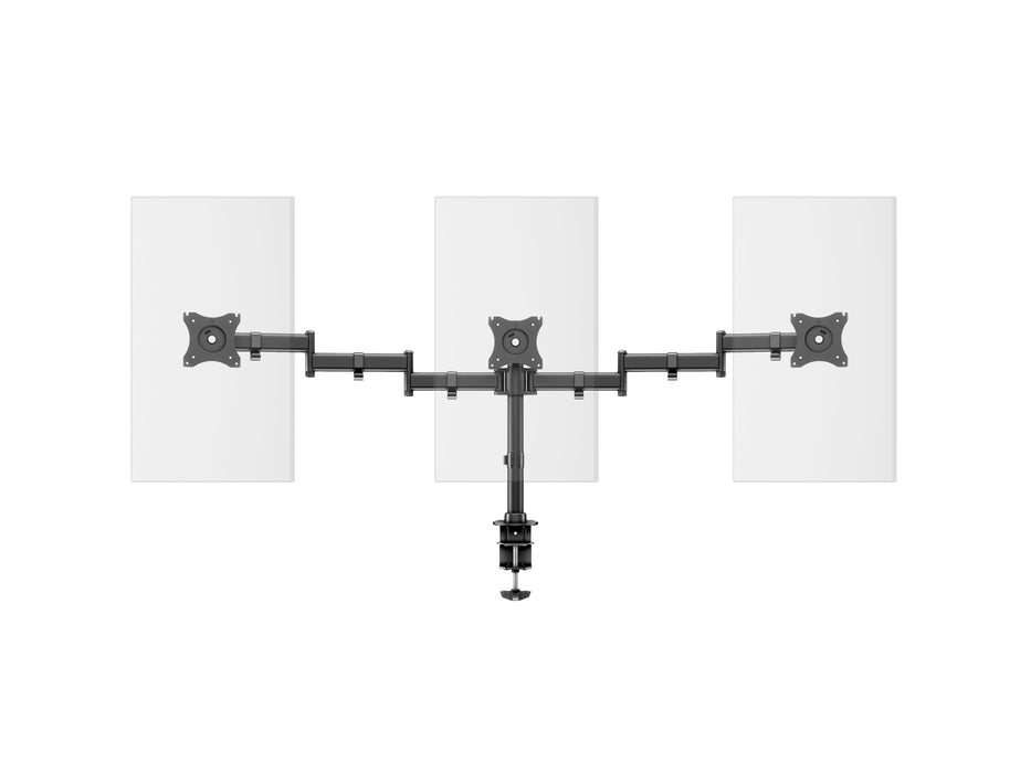 Multibrackets M Deskmount Basic Triple Monitor Desk Mount - 15"-27" Screens Monitor Arm Desk Mount Multibrackets