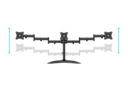 Multibrackets M Deskstand Basic Triple Monitor Desk Mount - 15"-27" Monitors Monitor Arm Desk Mount Multibrackets