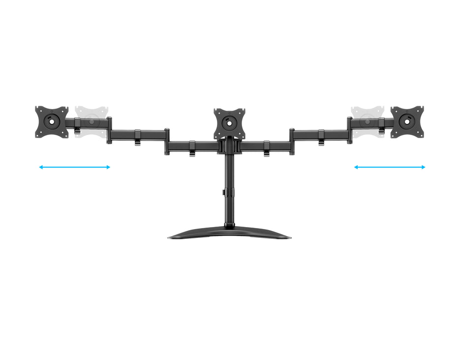 Multibrackets M Deskstand Basic Triple Monitor Desk Mount - 15"-27" Monitors Monitor Arm Desk Mount Multibrackets