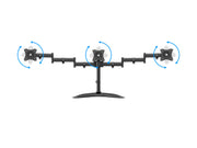 Multibrackets M Deskstand Basic Triple Monitor Desk Mount - 15"-27" Monitors Monitor Arm Desk Mount Multibrackets