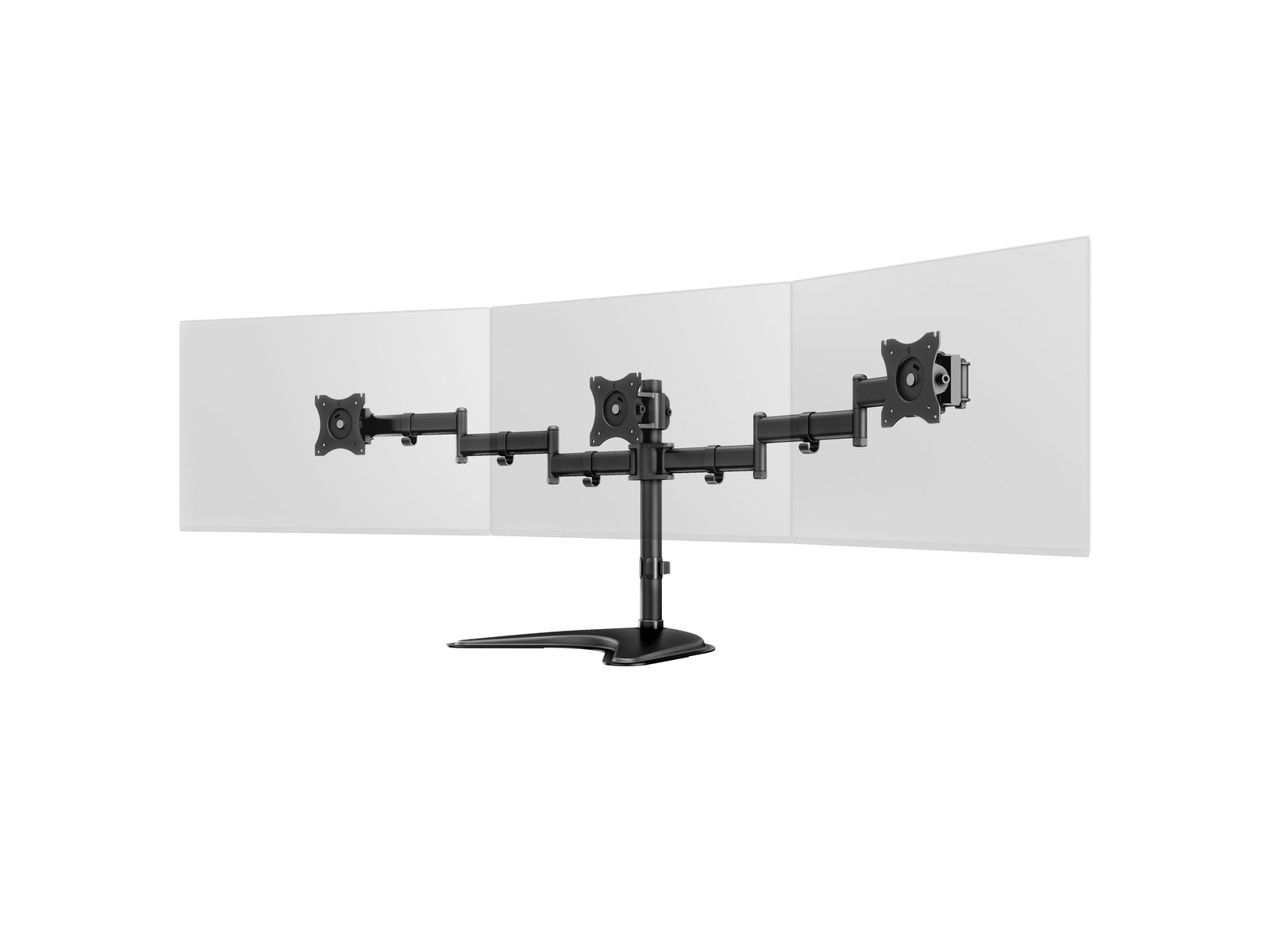 Multibrackets M Deskstand Basic Triple Monitor Desk Mount - 15"-27" Monitors Monitor Arm Desk Mount Multibrackets