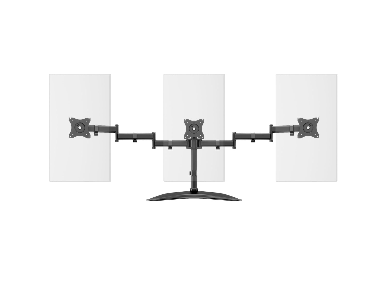 Multibrackets M Deskstand Basic Triple Monitor Desk Mount - 15"-27" Monitors Monitor Arm Desk Mount Multibrackets