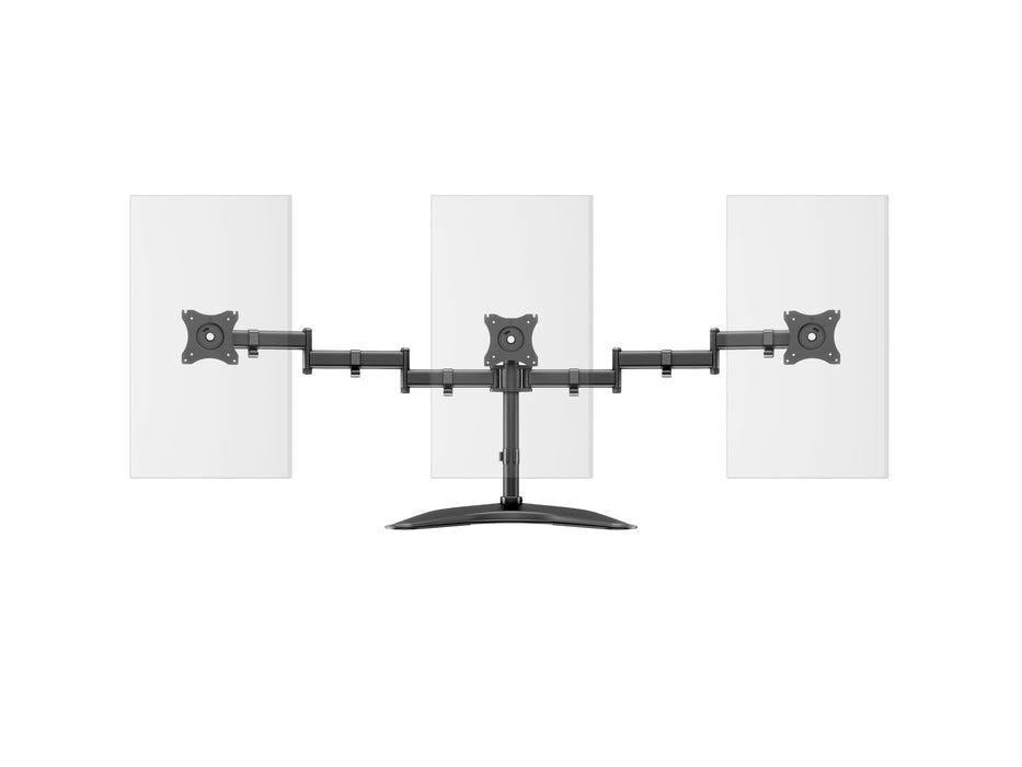 Multibrackets M Deskstand Basic Triple Monitor Desk Mount - 15"-27" Monitors Monitor Arm Desk Mount Multibrackets
