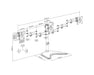 Multibrackets M Deskstand Basic Triple Monitor Desk Mount - 15"-27" Monitors Monitor Arm Desk Mount Multibrackets