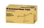 Multibrackets M Deskstand Basic Triple Monitor Desk Mount - 15"-27" Monitors Monitor Arm Desk Mount Multibrackets