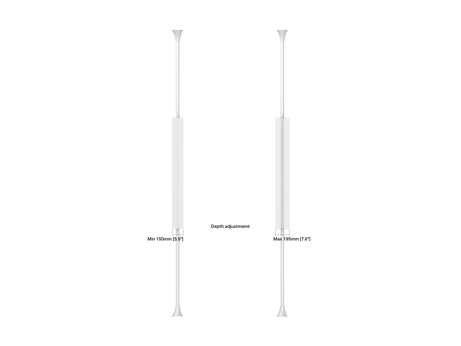Multibrackets M Pro Series Enclosure 65" Floor to Ceiling Mount B2B Medium - 3m Length Signage Display Enclosures Multibrackets
