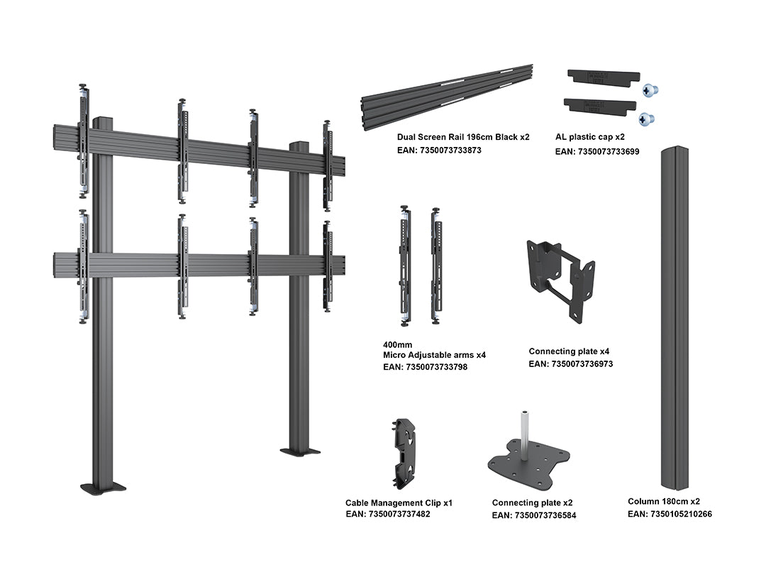 Multibrackets MBFM2x2U M Floorstands Column Pro - (32"-65") Floor Stand Multibrackets