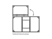 Multibrackets M Pro Series Enclosure 65" High Brightness Wall Medium Black Signage Display Enclosures Multibrackets