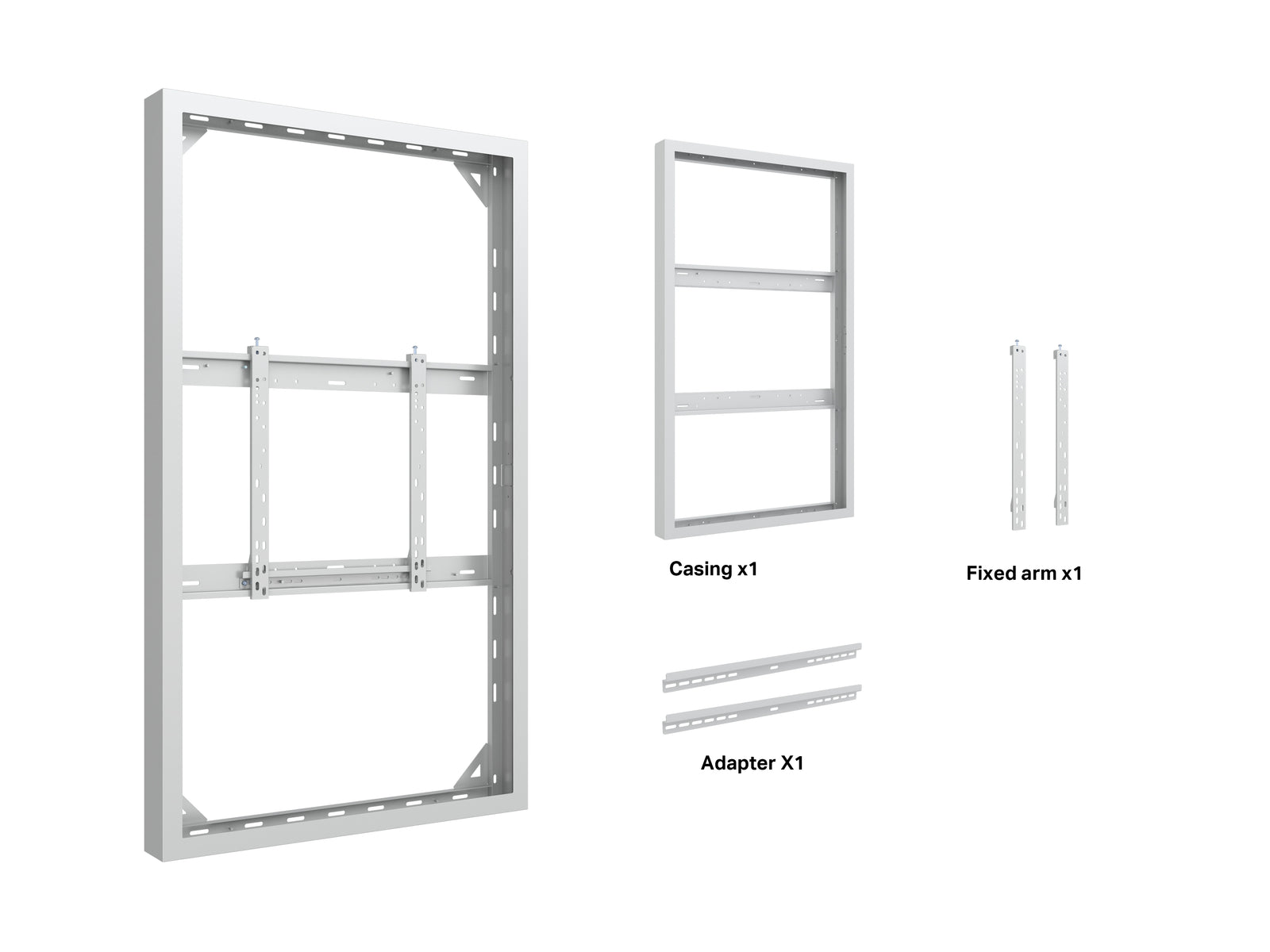 Multibrackets M Pro Series Enclosure 65" High Brightness Wall Medium White Signage Display Enclosures Multibrackets