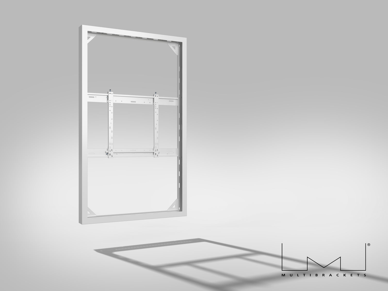 Multibrackets M Pro Series Enclosure 65" High Brightness Wall Medium White Signage Display Enclosures Multibrackets