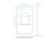 Multibrackets M Pro Series Enclosure 65" High Brightness Wall Medium White Signage Display Enclosures Multibrackets
