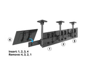 Multibrackets M Menu Board Pro 4-Screen Ceiling Mount For 32"-50" Screen | VESA 300x300 Ceiling Mount Bracket Multibrackets