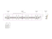 Multibrackets M Menu Board Pro 4-Screen Ceiling Mount For 32"-50" Screen | VESA 300x300 Ceiling Mount Bracket Multibrackets