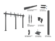 Multibrackets MBFM3x1U 3x1 Single-Sided Video Wall Stand For 32"-65" Screens Floor Stand Multibrackets